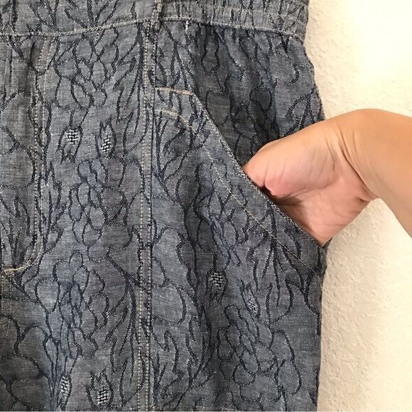 Anthropologie Bari Jacquard embroidered jogger ankle pants L - Picture 6 of 9